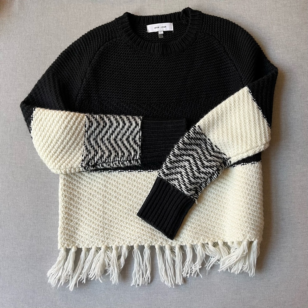 Black and white sweater